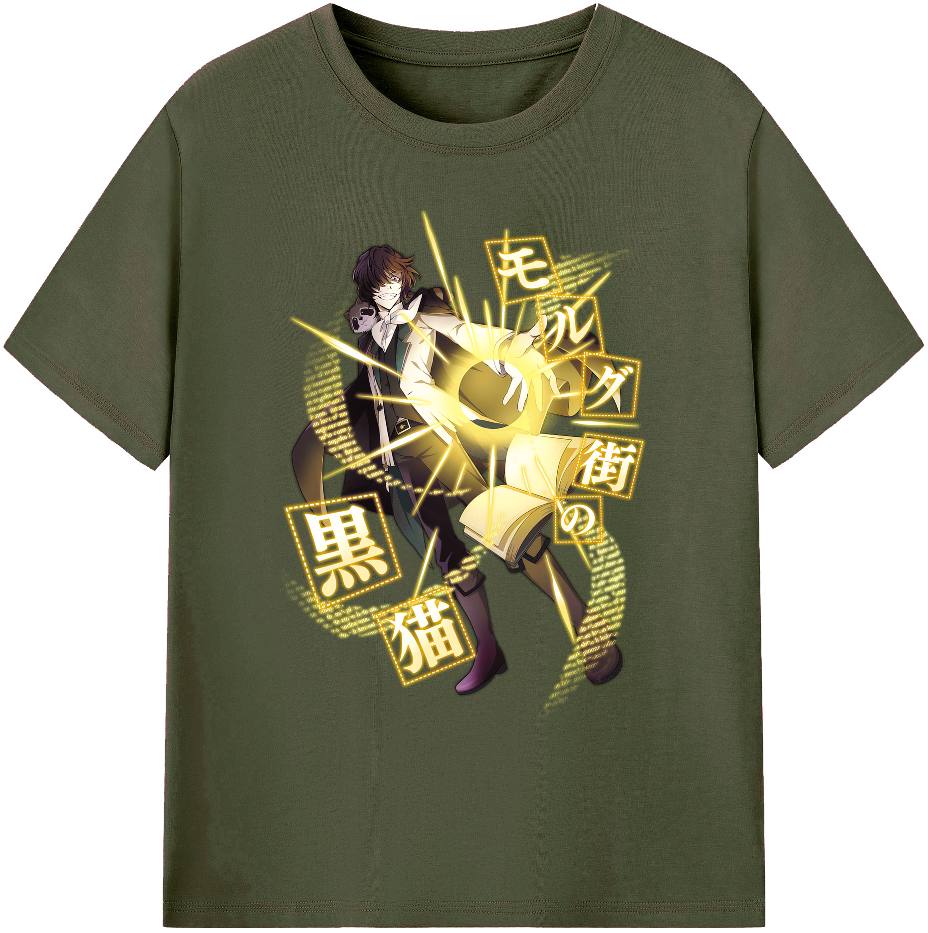 （画像用） 文豪ストレイドッグス Bungo Stray Dogs 綿100％ メンズ半袖Tシャツ｜肌触りやわらか＆通気性